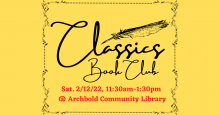 Classics book club date and time
