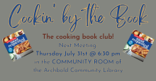Two copies of the Taste of Home's "Most Requested Recipes" float next to the words detailing when and where the next meetup is